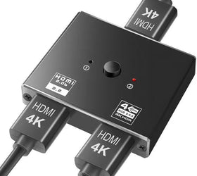 NÖRDIC 4K60Hz HDMI Switch 2 till 1 och splitter 1 till 2