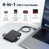 4 i 1 USB-A/C kortläsare SD/MicroSD/CF/TF/MS 5Gbps UHS-II 1TB