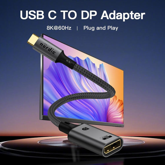 50cm USBC to DP 1.4 adapter 8K30Hz 4K120Hz 32,4Gbps