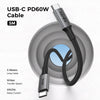 5m USB3.2 Gen1 USB-C till C nylonflätad kabel snabbladdning 3A 5Gbps Power Delivery PD 60W