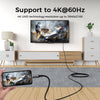 5m USB 3.2 Gen 2 USB-C till C nylonflätad kabel PD3.1 240W 10G 4K60Hz grå