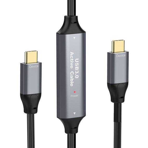 NÖRDIC 5m Aktiv USB 3.0 C till C-kabel, 5Gbps Super Speed USB-kabel