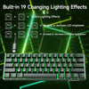 NÖRDIC 60% Wired Mechanical Keyboard US layout with Red Switches, LED Backlit Ultra-Compact 61 Keys Mini Office Keyboard for Windows Laptop PC Gamer