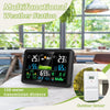NÖRDIC 7,5" LCD Trådlös Väderstation Hygrometer Termometer Månfaser Barometer RCC Radiokontrollerad Väckarklocka Soltid