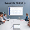 7m USB 3.2 Gen 2 USB-C till C nylonflätad kabel PD3.1 240W 10G 4K60Hz svart