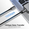 7m USB 3.2 Gen 2 USB-C till C nylonflätad kabel PD3.1 240W 10G 4K60Hz svart