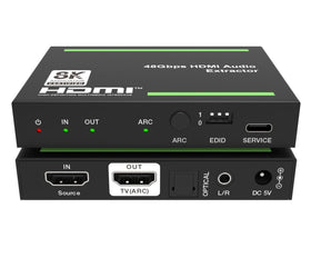 NÖRDIC 8K HDMI 2.1 eARC/ARC Extraktor - SPDIF + 3.5mm extrahering, HDMI CEC Dolby Digital/DTS, Atmos, Dolby Vision, HDR10+