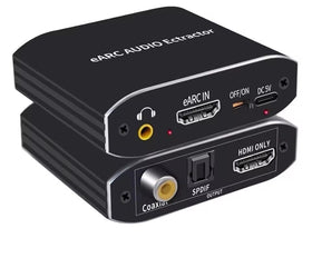 NÖRDIC 8K HDMI 2.1 eARC/ARC Extraktor, HDMI eARC/ARC till HDMI 7.1CH Dolby Atmos, Coaxial, S/PDIF, AUX