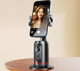 NÖRDIC auto-tracking stativ med 360° rotation och ansiktsspårning, trådlös inbyggd fjärr