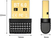 NÖRDIC Bluetooth 6.0 trådlös Bluetooth-dongel/mottagare, Plug and Play, Windows 11/10/8.1, för styrning, hörlurar, tangentbord, mus