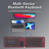 NÖRDIC Bluetooth Keyboard with Touchpad, Ultra-Thin Portable for Windows/Mac/iOS/Android, Compact Foldable Design for Tablet, Phone, PC Red US Layout