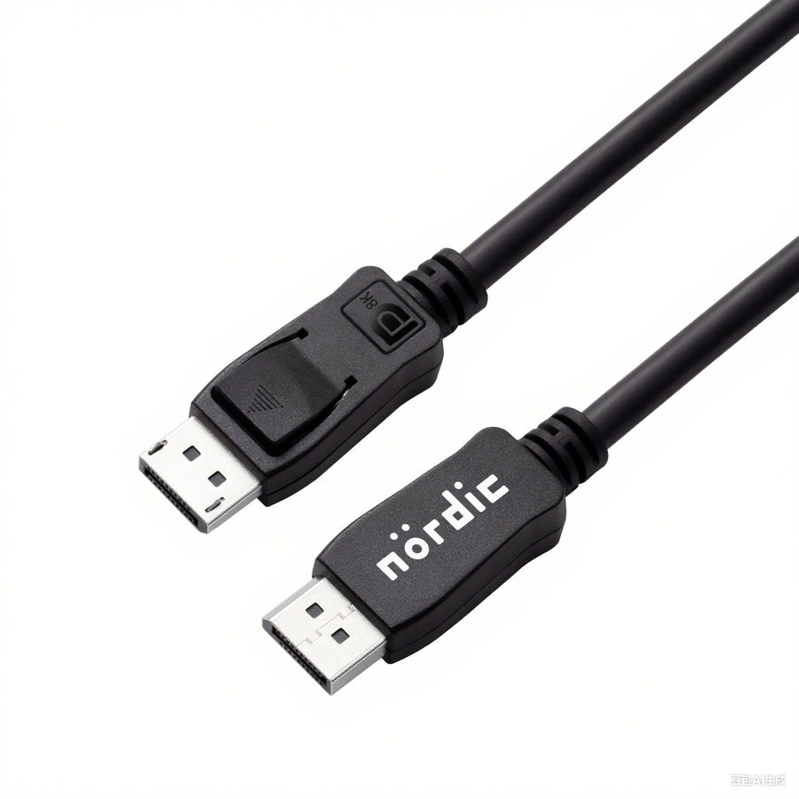 NÖRDIC CERTIFIED CABLES 1m Displayportkabel 1.4 UHD 8K60Hz 4K144Hz HBR3 32,4Gbps 10-bit HDR PVC