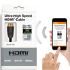 NÖRDIC CERTIFIED CABLES 50cm Ultra High Speed HDMI 2.1 8K60Hz 4K120Hz 48Gbps Dynamic HDR eARC Game Mode VRR Dolby Atmos nylonflätad kabel guldpläterad