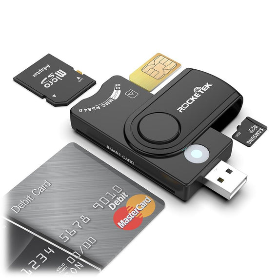 4 i 1 kortläsare Smart Card SIM Card SD och TF/MicroSD USB-A UHS-I