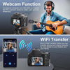 NÖRDIC Digital Camera 4K 64M with WiFi, 10X Optical Zoom Vlogging Camera for YouTube Autofocus Compact Camera