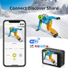NÖRDIC Dual Screen Action Camera 4K30Hz WiFi 30m Waterproof 20MP 2.0" Display