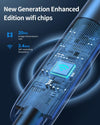 NÖRDIC Endoskopkamera med dubbla lenser för mobiltelefon med ljus, 1080P HD, 8 LED-lampor, vattentät IP67, inget WiFi krävs, Android och iOS