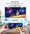 NÖRDIC Fiber AOC 10m USB-C till HDMI 2.1-kabel 8K@60Hz, 4K@120Hz, 48Gbps, HDR, kompatibel med Thunderbolt 3 och 4