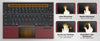 NÖRDIC Foldable Bluetooth Keyboard US Layout with Touchpad, for iOS Android Windows Laptop PC Tablet Smartphone, Burgundy