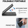 NÖRDIC Foldable Slim Bluetooth Keyboard Pocket Size Compatible with iOS, Android, Windows, for Smartphone, Tablet, Ipad, Iphone, Laptop US layout