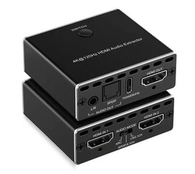HDMI 2.1 switch och extraktor 8K60Hz 4K120Hz ARC CEC EDID, S/PDIF och AUX extraktor