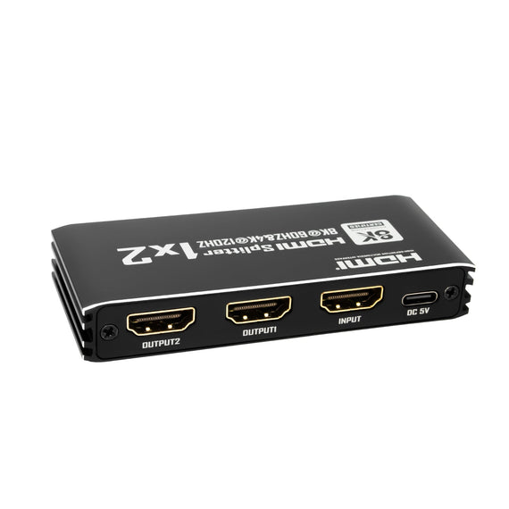NÖRDIC HDMI 2.1 Splitter 1 till 2 8K60Hz 4k120Hz