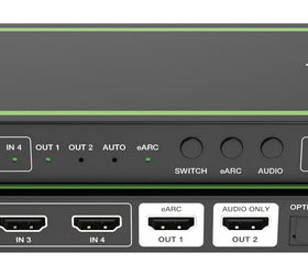 NÖRDIC 8K HDMI 2.1 eARC/ARC Extractor med inbyggd 4 till 1-switch, HDMI/Optisk/3,5mm, Dolby Vision, Dolby Atmos, LPCM 7.1CH, CEC, HDR, VRR, HDCP 2.3