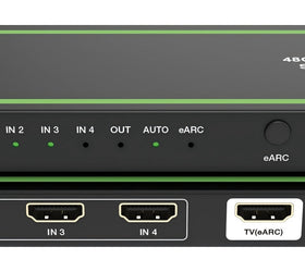 NÖRDIC 8K HDMI 2.1 eARC/ARC Soundbar Extractor med inbyggd 4 till 1-switch, Dolby Vision, Dolby Atmos, LPCM 7.1CH, CEC, HDR, VRR, HDCP 2.3