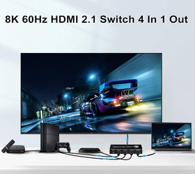NÖRDIC HDMI 2.1 Switch 4 to 1 8K60Hz 4K144Hz 48Gbps
