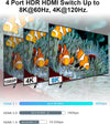 NÖRDIC HDMI 2.1 Switch 4 to 1 8K60Hz 4K144Hz 48Gbps