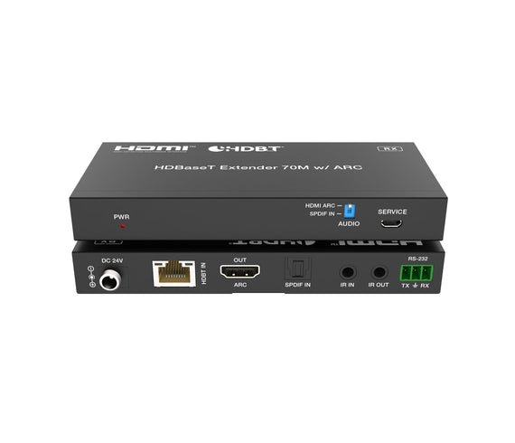 NÖRDIC HDMI 4K60 HDBaseT-förlängare med Toslink och ARC 70m CAT6