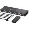 NÖRDIC HDMI 2.0 KVM-switch 4 till 1 EDID 4K60Hz, 4xUSB 3.0, 4 datorer till 1 bildskärm + 4xUSB 3.0-enheter, fjärrkontroll