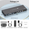 NÖRDIC HDMI 2.0 KVM-switch 4 till 1 EDID 4K60Hz, 4xUSB 3.0, 4 datorer till 1 bildskärm + 4xUSB 3.0-enheter, fjärrkontroll