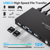 NÖRDIC HDMI 2.0 KVM-switch 4 till 1 EDID 4K60Hz, 4xUSB 3.0, 4 datorer till 1 bildskärm + 4xUSB 3.0-enheter, fjärrkontroll