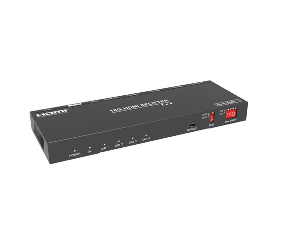 HDMI Splitter 1 to 4 4K60Hz with extractor Optical SPDIF Stereo HDCP2.2 HDR10+, Dolby