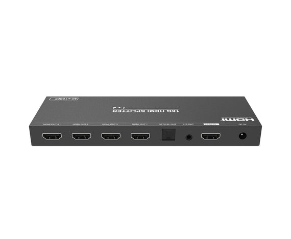 HDMI Splitter 1 to 4 4K60Hz with extractor Optical SPDIF Stereo HDCP2.2 HDR10+, Dolby