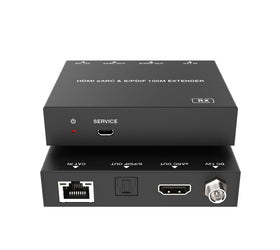 NÖRDIC HDMI eARC SPDIF Ljud-förlängare över CAT6-kabel 100m