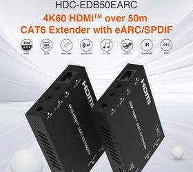 NÖRDIC HDMI eARC/SPDIF-förlängare 4K60Hz 50m