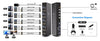 NÖRDIC KVM 4x2 HDMI Switch 4PC till Dual Monitor HDMI 8K60Hz med 1x3.5mm och 4xUSB-A