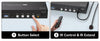 NÖRDIC KVM 4x2 HDMI Switch 4PC till Dual Monitor HDMI 8K60Hz med 1x3.5mm och 4xUSB-A