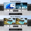NÖRDIC KVM 4x2 HDMI Switch 4PC till Dual Monitor HDMI 8K60Hz med 1x3.5mm och 4xUSB-A