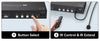 NÖRDIC KVM 4x2 Switch 4PC till Dual Monitor HDMI & DP 8K60Hz med 1x3.5mm och 4xUSB-A