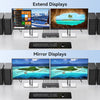 NÖRDIC KVM 4x2 Switch 4PC till Dual Monitor HDMI & DP 8K60Hz med 1x3.5mm och 4xUSB-A