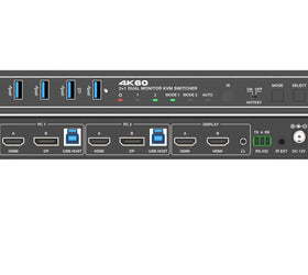 NÖRDIC KVM Switch 2 till 2 HDMI och DP till 2xHDMI 4K60Hz
