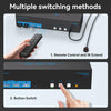 NÖRDIC KVM Switch 3 Computers to3 Monitors 4xUSB3.0 2xDP 1xHDMI 8K30Hz with wireless controller