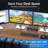 NÖRDIC KVM Switch 4 Computers to3 Monitors 4xUSB3.0 2xDP 1xHDMI 8K30Hz with wireless controller