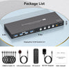 NÖRDIC KVM Switch 4 till 1 DP 8K60Hz 4K144Hz 4xUSB 3.0
