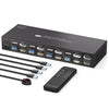 NÖRDIC KVM Switch 4 till 2 DP + HDMI 4K60Hz USB3.0