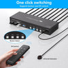 NÖRDIC KVM Switch 4 till 2 DP + HDMI 4K60Hz USB3.0