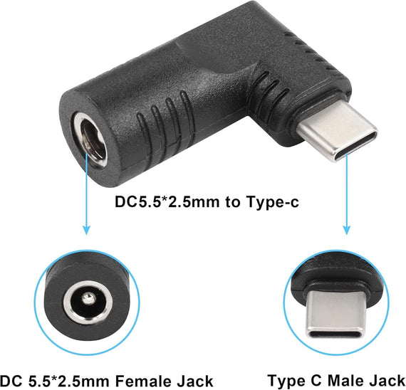 NÖRDIC Laptop adapter USB-C till DC 5.5x2.5mm 65W